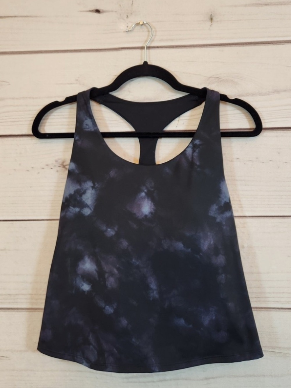 Old Navy Active Powersoft Women's Black Tie Dye Built In Bra Tank Top Small